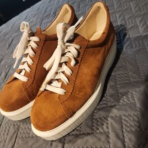 Robert Clergerie Suede Pasket Platform Sneakers - Size 38.5 EUR